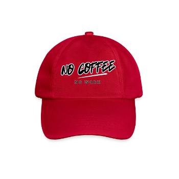 Design No Coffee No Work Vintage Style - Baseball Cap - classic red - Front