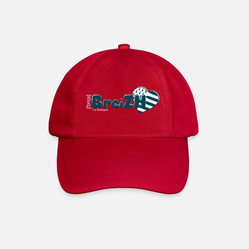 Breizh - Ich liebe die Bretagne - Baseballkappe - klassisch Rot