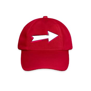 Abstrakte Neon Pfeil Illustration - Baseballkappe - klassisch Rot - Vorne