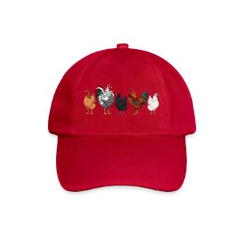 Illustration de famille de coq coloré - Casquette classique - rouge classique - Devant