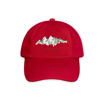 Berg Aquarell Design – Ruhe der Gipfel - Baseballkappe - klassisch Rot - Vorne
