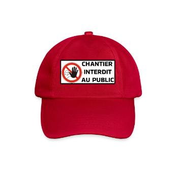 No construction site - Baseball Cap - classic red - Front