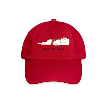 Funny cat Christmas - Baseball Cap - classic red - Front