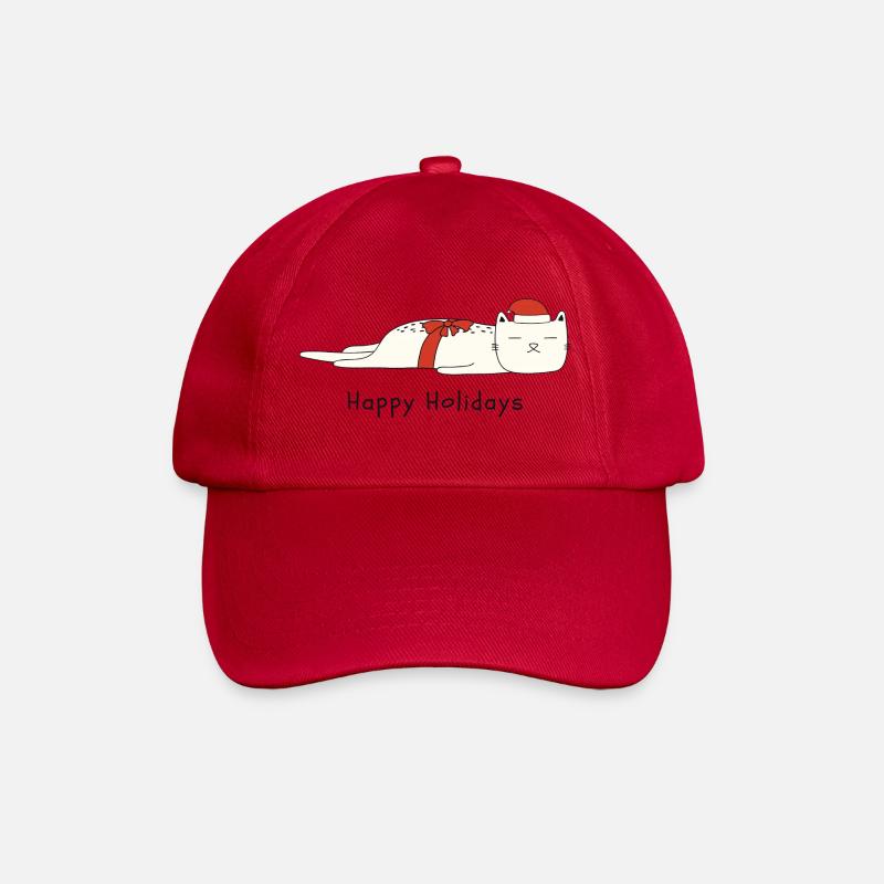 Lustige Katze Weihnachten - Baseballkappe - klassisch Rot