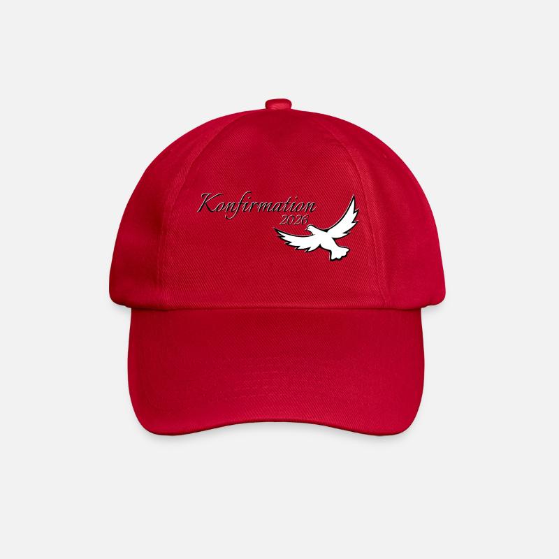 Confirmation 2026 Gift Ideas Dove Flying Up - Baseball Cap - classic red
