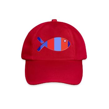 FISH. APRIL FOOL'S JOKE. HOLIDAYS. SUMMER. HUMOR - Baseball Cap - classic red - Front