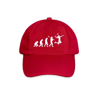 Badminton Evolution Weibliche Spielerin Frauen Sportgeschenk - Baseballkappe - klassisch Rot - Vorne