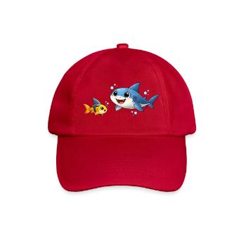 Bébé Ami Requin Enfants Drôles Dessin animé sur l’océan - Casquette classique - rouge classique - Devant