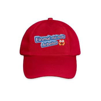 Einmal_mit_Profis - Baseballkappe - klassisch Rot - Vorne
