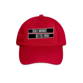Socially Awkward But Still Friendly Lustig Spruch - Baseballkappe - klassisch Rot - Vorne