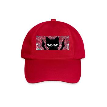 Katze mit Pistolen - Baseballkappe - klassisch Rot - Vorne