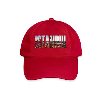 Istanbul Skyline Schriftzug - Baseballkappe - klassisch Rot - Vorne