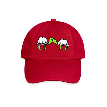 2 tortues se câlinant, un doux couple qui s'embrasse, une équipe amoureuse - Casquette classique - rouge classique - Devant