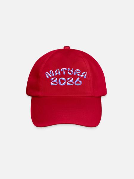 Matura 2026 Neon Blau - Baseballkappe - klassisch Rot