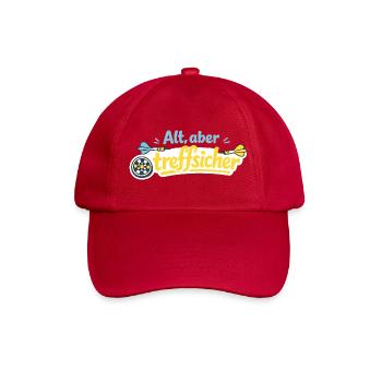 Alt, aber trefflich – Retro Darts - Baseballkappe - klassisch Rot - Vorne
