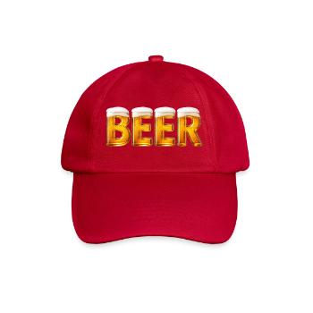 Beer Shirt | Funny Beer Lover Graphic Tee - Baseball Cap - classic red - Front