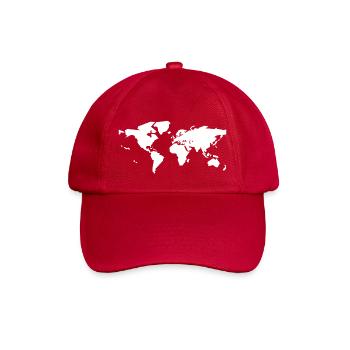 carte mondiale blanche - Casquette classique - rouge classique - Devant