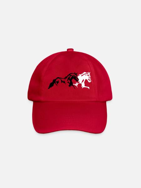 horses stallion mare foal - Baseball Cap - classic red