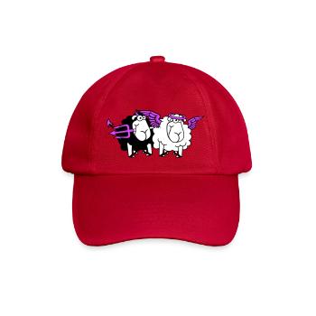 2 Mouton Ange Diable Satan Enfer Mal Paradis Bien - Casquette classique - rouge classique - Devant