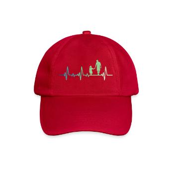 Father and daughter heartbeat dad and daughter - Baseball Cap - classic red - Front