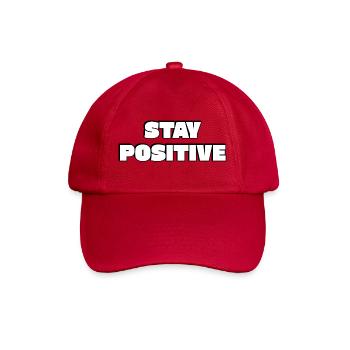 Restez positifs Typographie en gras - Casquette classique - rouge classique - Devant