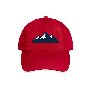 Gebirge Berge Silhouette - Baseballkappe - klassisch Rot - Vorne