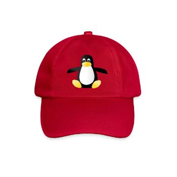 Pingouin dessin animé Focus Portrait - Casquette classique - rouge classique - Devant