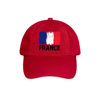 Brushstroke French Flag - Baseball Cap - classic red - Front