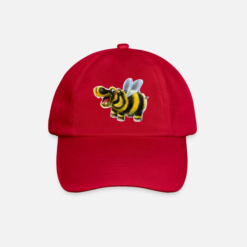 Das Hummel-Nilpferd - Baseballkappe - klassisch Rot