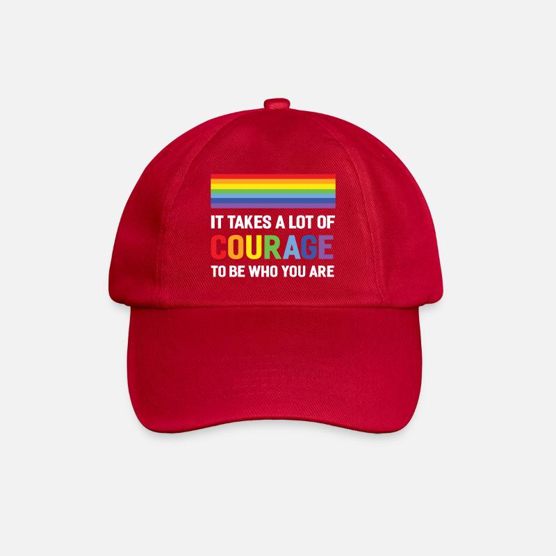LGBTQ Pride Month – Es braucht viel Mut - Baseballkappe - klassisch Rot