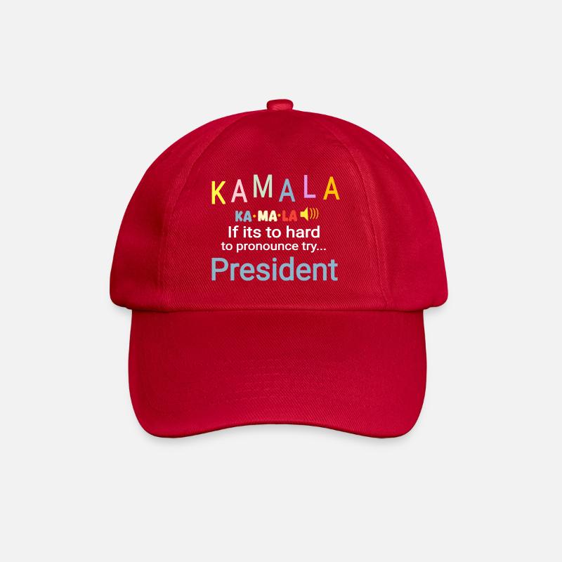Schwer auszusprechen Kamala Präsident bunt - Baseballkappe - klassisch Rot