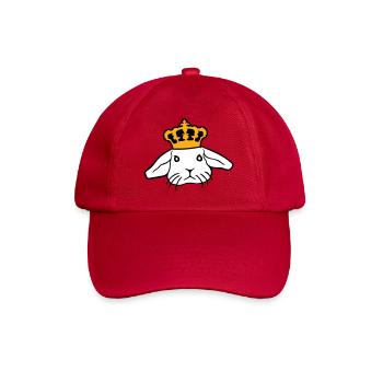 Royal Bunny Crown King Queen Prince Princess - Baseball Cap - classic red - Front