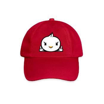 Bird evil middle finger showing bad boy behind fence - Baseball Cap - classic red - Front