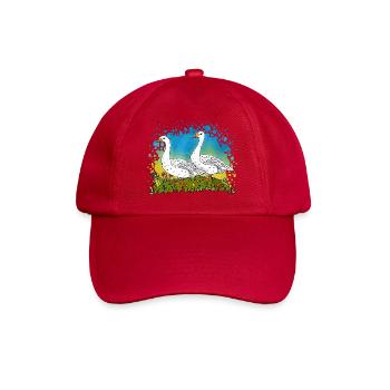 Two Geese on Green Gables - Baseball Cap - classic red - Front