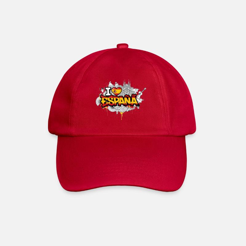 Vibrant Graffiti Espagne drapeau Love Design - Casquette classique - rouge classique