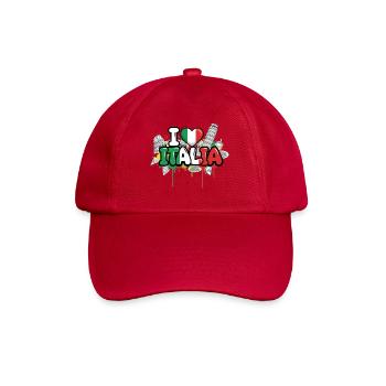 Drapeau vibrant de l’Italie Love Graffiti Design - Casquette classique - rouge classique - Devant