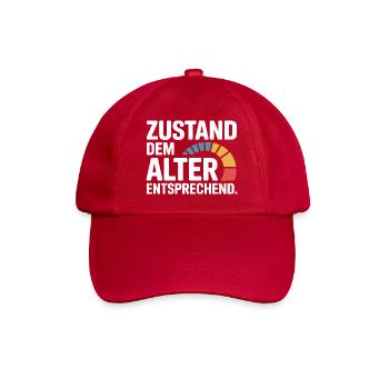 Zustand Dem Alter Entsprechend Oldtimer Geburtstag - Baseballkappe - klassisch Rot - Vorne