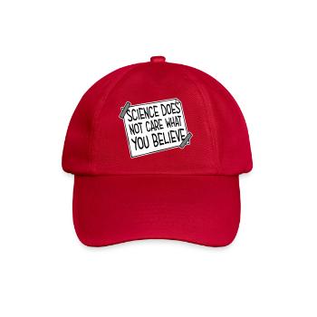 Science Does Not Care What You Believe Facts Logo - Baseball Cap - classic red - Front