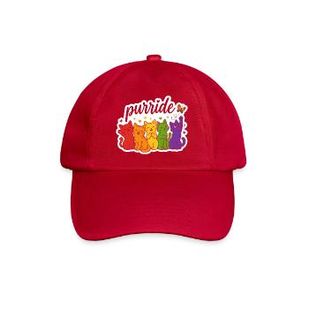 Purride Regenbogen Katzen Parade - Baseballkappe - klassisch Rot - Vorne