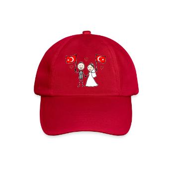 Wedding Couple Turkey Flag - Baseball Cap - classic red - Front