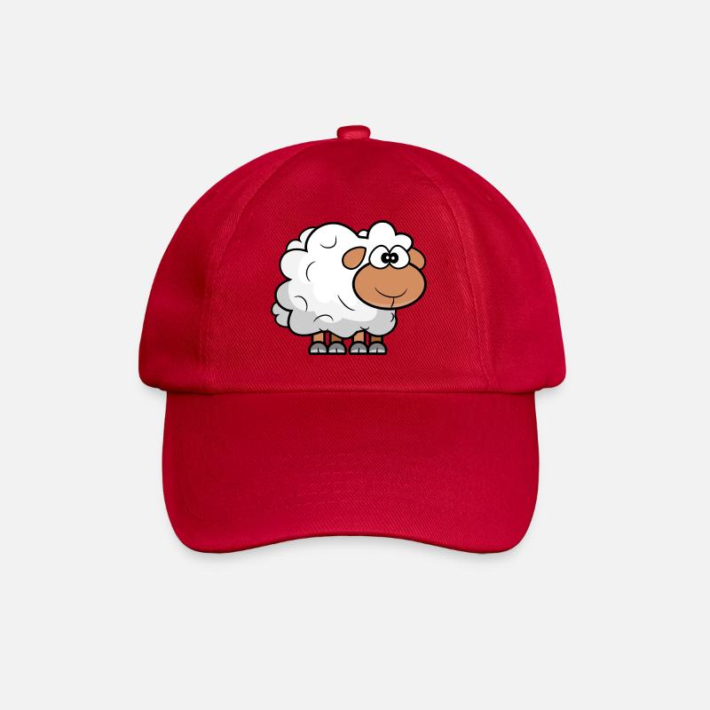 Moutons comiques de dessin animé - Casquette classique - rouge classique