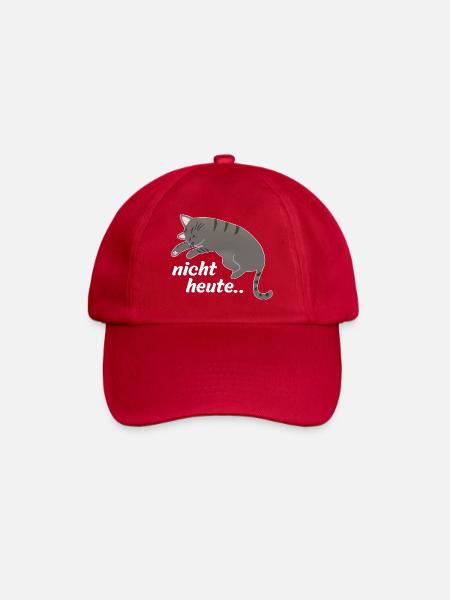 Nicht heute Katze - Baseballkappe - klassisch Rot