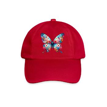 Butterfly decorated with flowers - Baseball Cap - classic red - Front