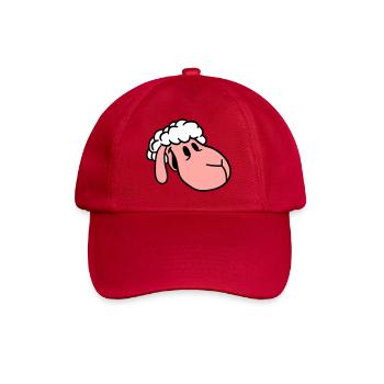 Sheep Face Head Cute Cute Lamb Cool Comic - Baseball Cap - classic red - Front