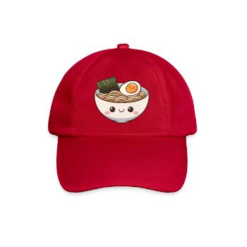 Cute Ramen Bowl with Smiling Face - Baseball Cap - classic red - Front