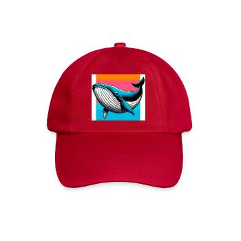 whale - Baseball Cap - classic red - Front