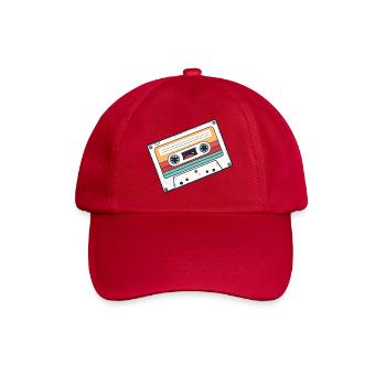 Pastel and colorful 80s retro music cassette - Baseball Cap - classic red - Front