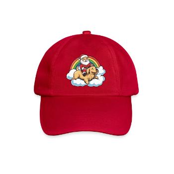 Golden Retriever Dog Santa Claus - Baseball Cap - classic red - Front