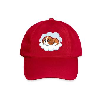 Cavalier King Charles Puppy Dreamer on a Cloud - Baseball Cap - classic red - Front