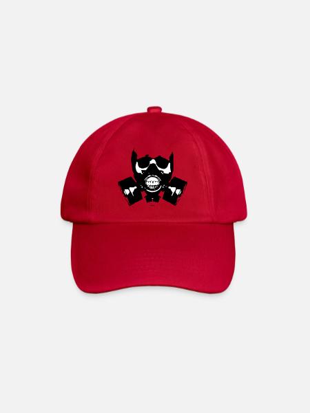 Gas Mask Skullsilhouette - Baseball Cap - classic red